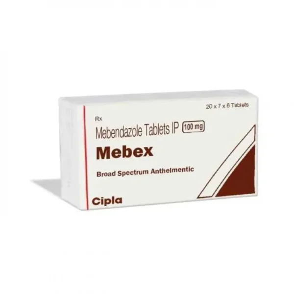Mebex 100 mg one side box